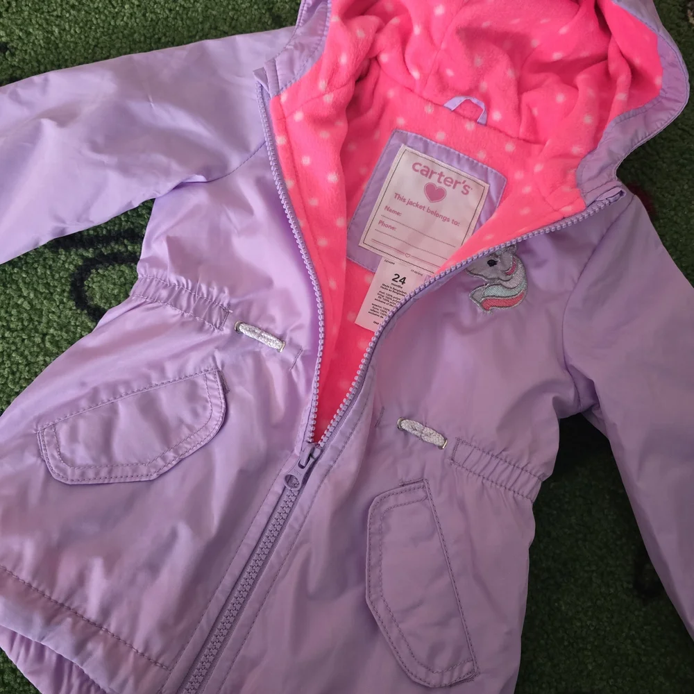 Carter's Purple Unicorn Raincoat for Kids